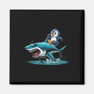 Pinguin-Reit-Hai-Kostüm Meer-Tierliebhaber Kinder Magnet
