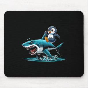 Pinguin-Reit-Shark-Kostüm Meeres-Tierliebhaber Kin Mousepad