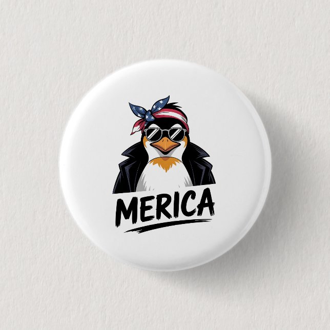 Pinguin Resist Pinguine Protest gegen Button (Vorderseite)