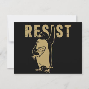 Pinguin Resist Pinguine protestieren gegen Zölle Postkarte