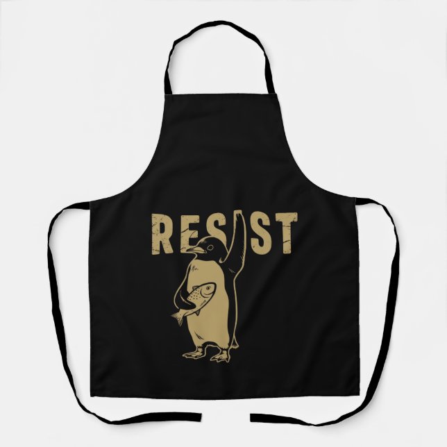 Pinguin Resist Pinguine protestieren gegen Zölle Schürze (Vorderseite)