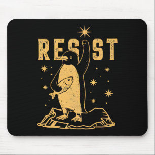 Pinguin Resist Pinguine protestieren gegen Zölle u Mousepad