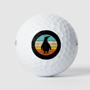 Pinguin Retro Vintag Sunset Golfball