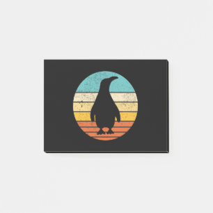 Pinguin Retro Vintag Sunset Post-it Klebezettel