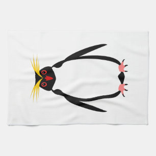 Pinguin Rockhopper oder Macaroni Geschirrtuch