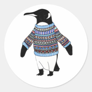 Pinguin Runder Aufkleber