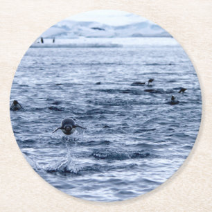 Pinguin Runder Pappuntersetzer
