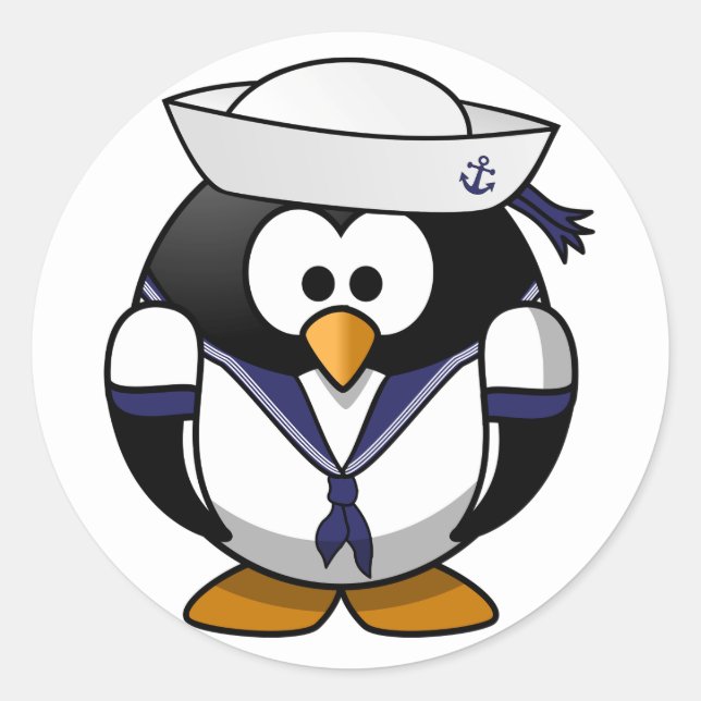 Pinguin Sailor Stickers (Vorderseite)
