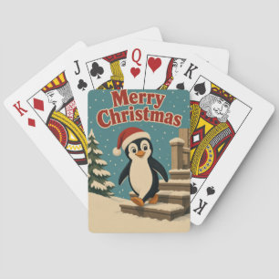 Pinguin Schnee Stufe Tier Weihnachten Spielkarten