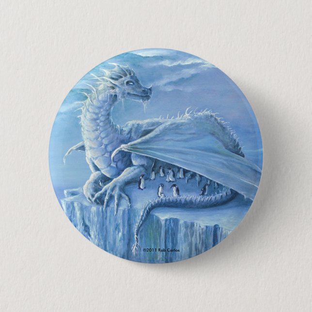 Pinguin-Schutz-Knopf Button (Vorderseite)