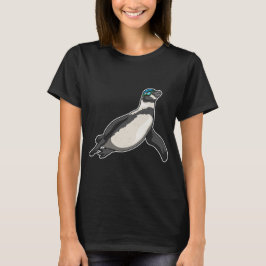 Pinguin Schwimmen Schwimmbrille T-Shirt