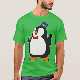 Pinguin Singer Mikrofon T-Shirt