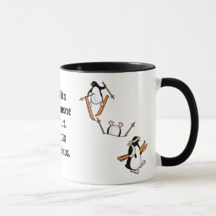 Pinguin-Ski-Abenteuer Tasse