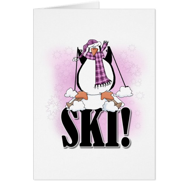 Pinguin-Ski-T-Shirts und Geschenke (Vorne)