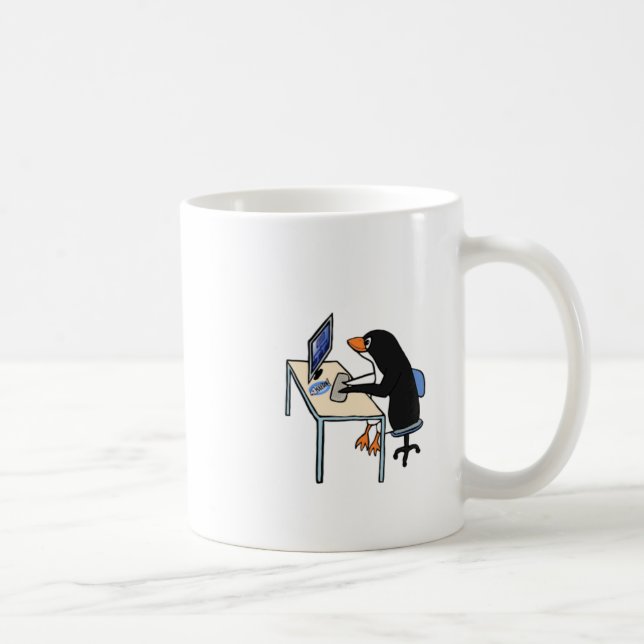 Pinguin-Smoking-Systemverwalter Kaffeetasse (Rechts)