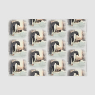 Pinguin Snowball Fight Tissue Seidenpapier