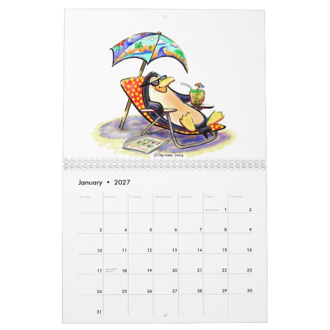 Pinguin-Spaß Kalender (Jan 2027)
