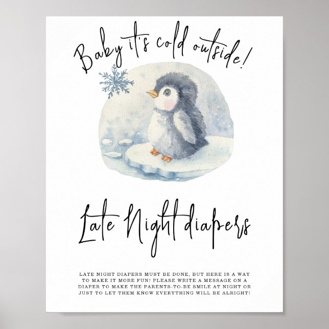 Pinguin - Späte Nachttaucher Poster (Vorne)