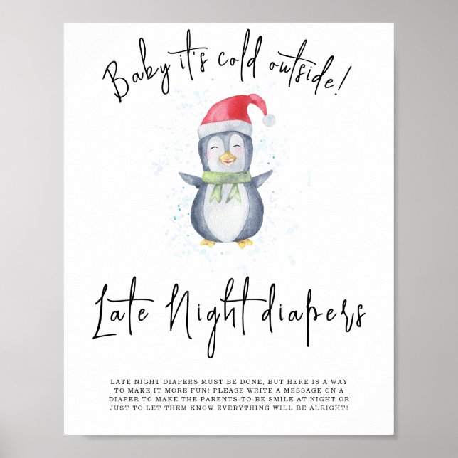 Pinguin - Späte Nachttaucher Poster (Vorne)