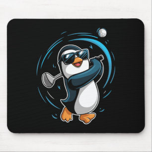 Pinguin spielt Golf Sport Tier Süßer Pinguin Golf Mousepad