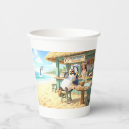 Pinguin Strandbar Pappbecher