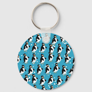 Pinguin-Tapete Schlüsselanhänger