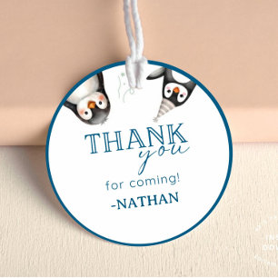 Pinguin Tier Winter Thema Danke Geschenkanhänger