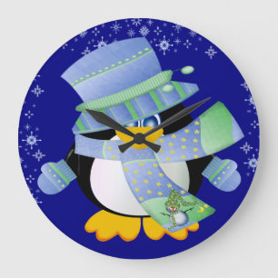 Pinguin Time Wall Clock Große Wanduhr