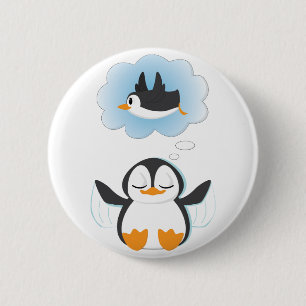 Pinguin-Träume Button