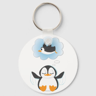 Pinguin-Träume Schlüsselanhänger