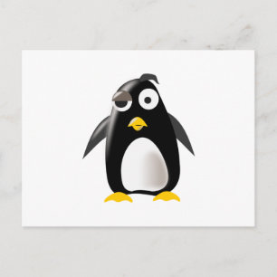 Pinguin-Tux-Linux-Bild Postkarte
