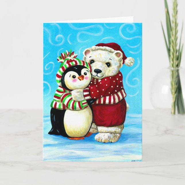 Pinguin-und Eisbär Weihnachten (Vorderseite)
