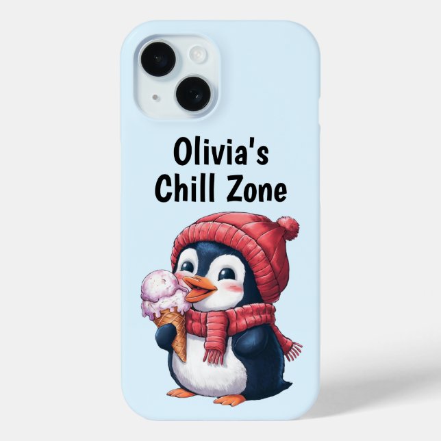 Pinguin und Ice Creme Phone Case (Rückseite)