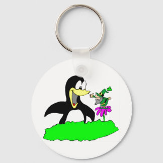 Pinguin und Leprechaun Schlüsselanhänger