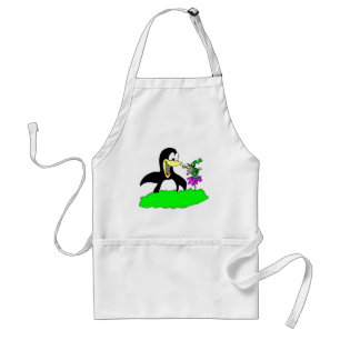 Pinguin und Leprechaun Schürze