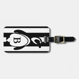 Pinguin und Streifen Gepäckanhänger