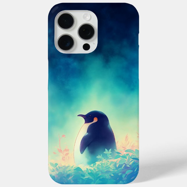 Pinguin unter dem dunklen Himmel Case-Mate iPhone Hülle (Rückseite)