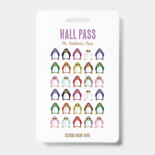 Pinguin Varieté Hall Pass Abzeichen Ausweis (Vorderseite)
