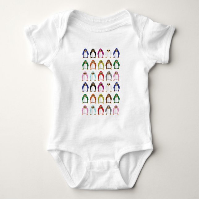 Pinguin Variety Baby Strampler (Vorderseite)