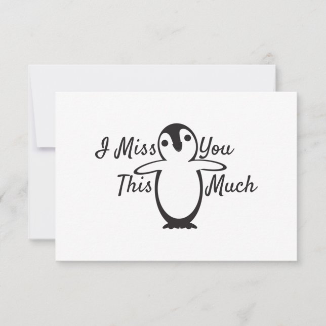 Pinguin vermisst dich so viel (Vorderseite)