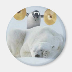 Pinguin-Warnung Magnet