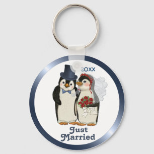 Pinguin Wedding Bride and Groom Krawatte - Anpasse Schlüsselanhänger