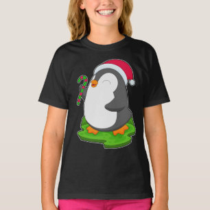Pinguin Weihnachten Santa Hut T-Shirt