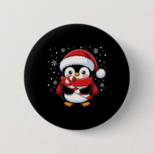Pinguin Weihnachten Zuckerrohr Winter Kleinkind Mä Button