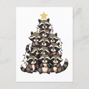 Pinguin Weihnachtsbaum Frohe Weihnachten Xmas Einladungspostkarte