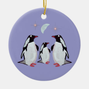 Pinguin-Weihnachtsfamilien-Verzierungen Keramik Ornament