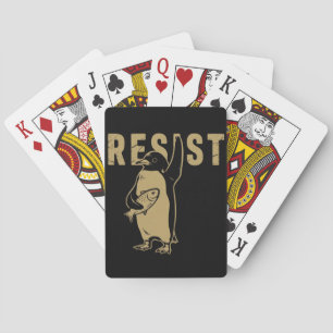 Pinguin widersteht Pinguine protestieren gegen Zöl Spielkarten