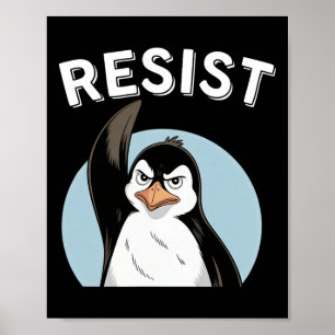 Pinguin widersteht Trump widersteht Zöllen Pinguin Poster