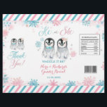 Pinguin Winter Gender Reveal Chip Bag Wrapper Flyer<br><div class="desc">Pinguin Winter Gender Reveal Chip Bag Template</div>