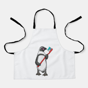 Pinguin-Zahnbürste Schürze